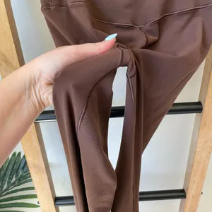 Aerie Offline Chocolate Brown High-Waist Twist Flare Leggings thumbnail 9