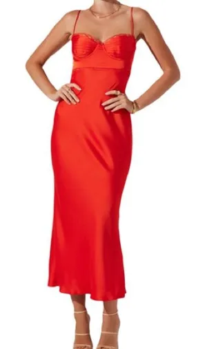 ASTR The Label Florianne Maxi Dress in Orange NWOT thumbnail 1