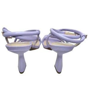 BP Sandals Womens Size 5.5 Lilac‎ Wraparound Square Toe Strappy Heels thumbnail 8