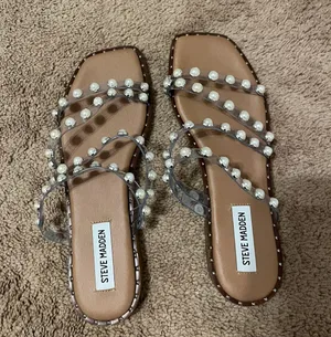 Steve Madden Pearl Studded Skyler Sandal thumbnail 1