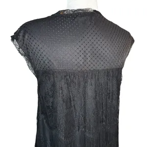 Garnet‎ Hill Babydoll Dress S Sheer Lace Overlay Bow Tie Whimsigoth Dark Fairy thumbnail 9
