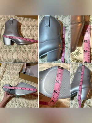Beach by Matisse Oakley Water Resistant Western Rain Boot Metallic Silver 8 NIB thumbnail 11