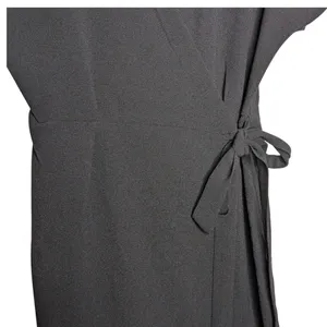 Bobeau Black Wrap Dress Short Sleeve V-Neck Side Tie‎ Small Office Chic Classic thumbnail 15