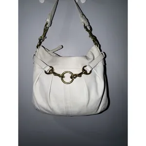 COACH Hampton White, Hobo Bag With Gold Hardware Tone Purse Shoulder Bag‎ 8B15 F thumbnail 2