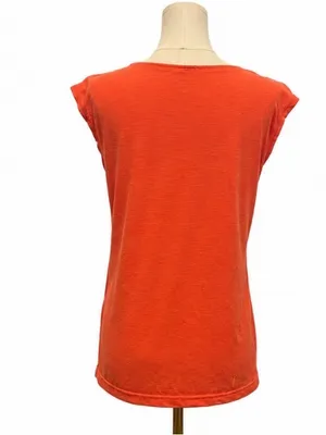 Lucy Activewear Cap Sleeve Workout Top Orange Size Large thumbnail 3