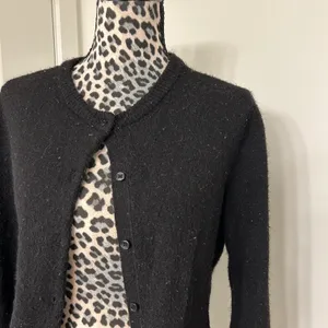 H&M black button up cardigan sweater medium thumbnail 2