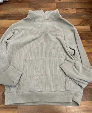 Tan knit hoodie Gray Size M thumbnail 1