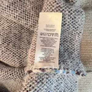 Ann Taylor Multicolor Fair Isle Silver Sparkle Funnel Pullover Sweater Small thumbnail 11