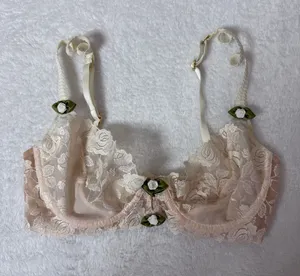 For Love and Lemons x Victoria's Secret Sweetheart Lace Bra size S Rose Floral thumbnail 1