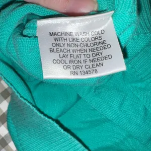 Vineyard Vines Turquoise V-Neck Sweater thumbnail 4