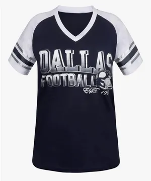 New Womens Football Fans Athletic City Raglan T-Shirts size S thumbnail 1
