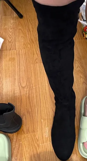 Over-the-Knee Black Suede Boots - Classic Women’s Style thumbnail 1