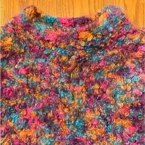 Vintage 1990s Compagnie Internationale Express Handknitted Curly Mohair Sweater‎ thumbnail 3