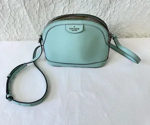 Kate Spade Perry Mint Green Saffiano Leather Small Dome Crossbody Purse Classic thumbnail 1