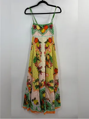 ALÉMAIS Lemonis Printed Linen Midi Dress AU8/US4 thumbnail 7