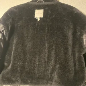 Avec Les Filles Black Faux Leather Jacket with Black Faux Fur Collar thumbnail 7