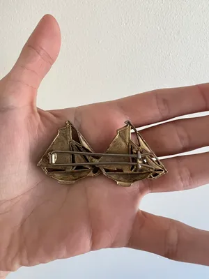 Sailboat Pin Vintage Gold thumbnail 4