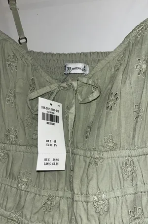 Hollister Green Embroidered Dress thumbnail 2