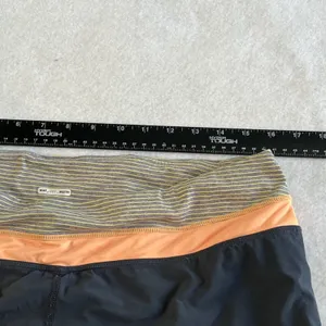 Lululemon Shorts Gray & Orange Run Times MidRise Pull On Athletic Women size 10 thumbnail 5