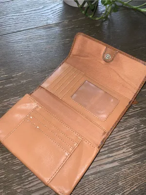 Fossil Tan Leather Snap Trifold Wallet thumbnail 4