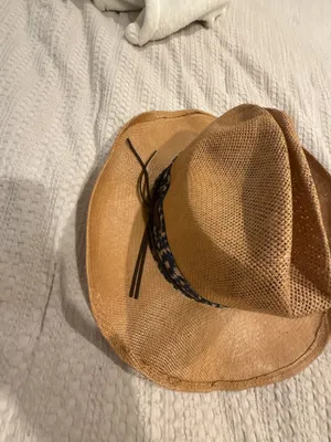 FRYE Straw Cowboy Hat with Patterned Band thumbnail 3