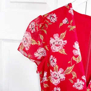 Lovers + Friends x Revolve Cassidy Red Floral Fit & Flare Mini Dress thumbnail 3