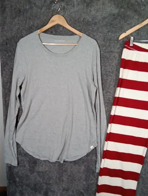 Burts Bees Baby Womens Set Pajamas Organic Cotton Lounge Comfy Size Large thumbnail 4