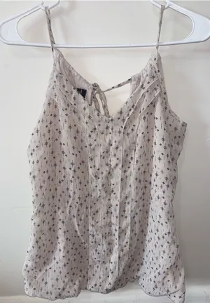 Maurices Cream Printed Spaghetti Strap Camisole thumbnail 1