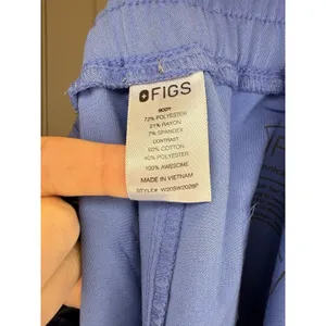 FIGS High Waisted Zamora Jogger Scrub Pants Blue Women's Medium Petite Uniform thumbnail 4