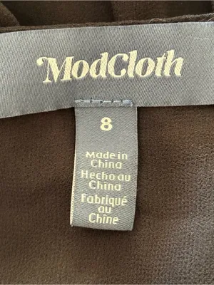 ModCloth Cheers for Tiers Black Chiffon Whimsigoth Mini Dress 8 Romantic Goth thumbnail 8