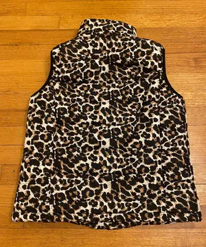 Pink Lily Cheetah Puffer Vest thumbnail 2