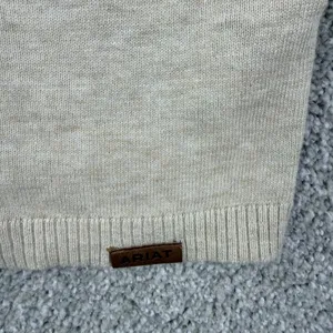 Ariat Lexi Sweater Women Medium Oatmeal Heather Equestrian Cowl Neck Bit Detail thumbnail 12