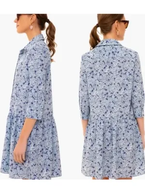 Tuckernuck Blue Floral Button-up Shirtdress thumbnail 2