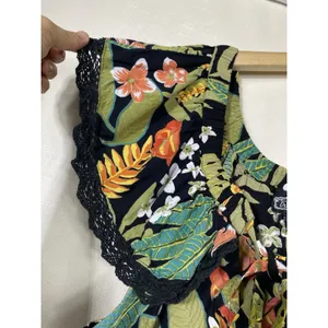 Angie Women Floral Off Shoulder Top Plus Size 1X Crochet Tropical Boho Colorful‎ thumbnail 3