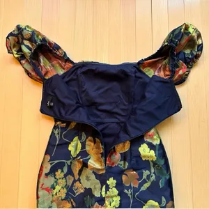 LULUS So Stunning Metallic Jacquard Puff Sleeve Mini Dress – Size M thumbnail 12