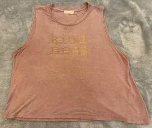 Women's Altar’d State Sleeveless 'Kindness' Graphic Tank - Dusty Rose Size Small thumbnail 1