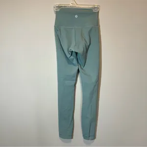 Lululemon Wunder Train High-Rise Tight Leggings Gray Aqua‎ 0 thumbnail 5
