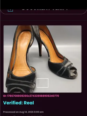Givenchy Black Velvet Peep-Toe D'Orsay Pumps — Sz 38.5 — Good Used Condition thumbnail 13