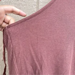 Old Navy Womens Top Shirt Brown Ribbed Halter Tie Neck Plus Size 4X thumbnail 6