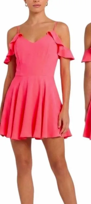 EUC Amanda Uprichard Silk Tate Dress Fluro Pink Size XS thumbnail 1