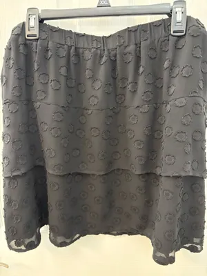 NWOT loft size XL black shirt tiered skirt thumbnail 2