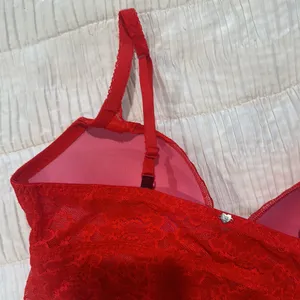 MOVING SALE-VS PINK Red Lace Wired Bralette thumbnail 6