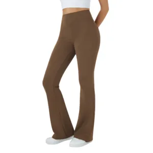 HALARA Day Stretch High Waist Flare Yoga Pant Sz XL Brown Athletic Travel Casual thumbnail 2