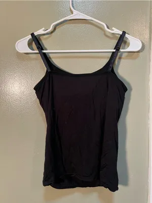 Shein Women's Size Small 4 Bra-Free Camisole Top with Bra Pads Black Scoop Neck thumbnail 4