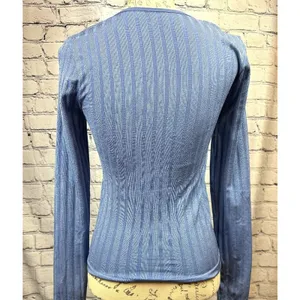Free People Lucky You Layering Scoop Neck Top Blue M/L thumbnail 11