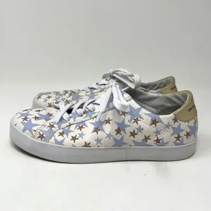 OTBT Shoes Court In Star Blue Gold‎ Leather Lace Up Sneakers Comfort Size 6.5M thumbnail 4