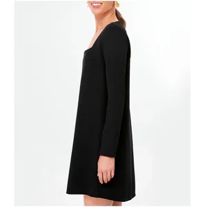 Tuckernuck Middleton Black Square Neck Long Sleeve Mini Dress Womens Size‎ Small thumbnail 2