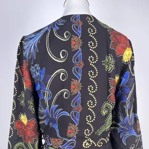 NWOT Farm Rio x Anthropologie Mixed Arabesque Scarves Wrap Mini Dress Size M thumbnail 9