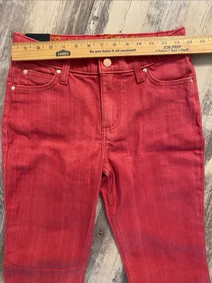 NWT Wrangler x Lainey Wilson Bootcut Flare Western Cowgirl Jeans Red W27 x L31 thumbnail 2