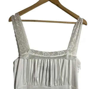 Lioness Vintage Ballerina Porcelain White Lace Trim Sleeveless Maxi Dress Size M thumbnail 6